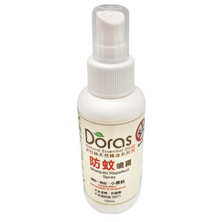 翰諾士 天然精油防蚊噴霧 Doras 朵拉綠天然精油系列 100%天然 不含酒精、防腐劑、避蚊胺(DEET), 100ml, 1瓶