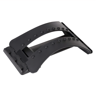 AHOYE 穴位按摩腰椎伸展器 黑色 舒緩腰部壓力 改善坐姿 輕巧便攜, 1個