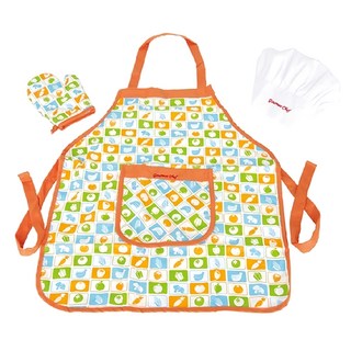 Hape 德國愛傑卡 兒童烹飪圍裙套裝 角色扮演廚師服裝, 1件, Multi-color