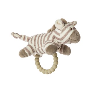 Mary Meyer 蜜兒 柔軟手搖鈴 刺激視覺 訓練抓握 安全柔軟布料, 大頭斑斑 咖啡色條紋, 1個