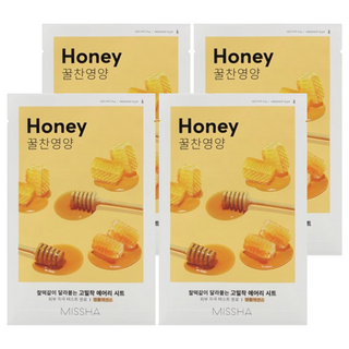 MISSHA AIRY 緊緻貼合面膜 蜂蜜, 4片, 1入