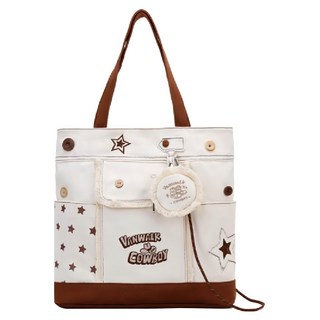 Vanwalk 出走 小眾刺繡毛絨單肩托特包 V2707