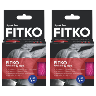 FITKO 飛客 肌力貼 運動型升級款 5cm x 5m, 1捲, 2盒