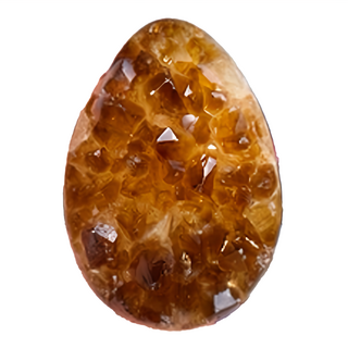 全拋光黃水晶蛋 恐龍蛋晶洞, 83號, 5 x 6cm