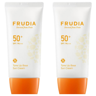 FRUDIA 鮮果美妍透亮防曬霜 SPF50+/PA++++, 穀胱甘阻斷黑色素生成, 菸鹼醯胺與珍珠粉末, 西印度櫻桃, 50g, 2條
