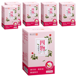 順天本草 四物美妍茶 添加人參, 5g, 10包, 6盒