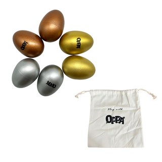 OPPA 奧福樂器 蛋沙鈴6件組 附束口袋 炫光色, OFB02, 1組