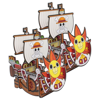 ToeiAnimation 航海王造型置物架 - 千陽號, 咖啡色 + 白色, 2個