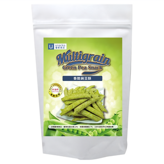 優穀美身 香脆豌豆酥 自然烘烤無添加 酥脆可口 蔬菜粉調味 全素, 100g, 1包