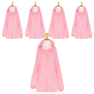 雙龍牌 玩酷輕便雨衣 PE聚乙烯材質 2XL尺寸(155~175cm) SGS規格, 顏色隨機, 5件