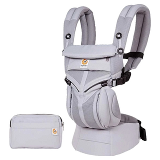 Ergobaby Omni全階段型四式360透氣款 嬰兒揹巾 7-45 lbs, 灰色, 腰圍66~140cm, 1個
