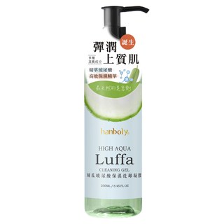 hanboly 韓波俐 絲瓜玻尿酸保濕洗卸凝膠 溫和不刺激 250mL, 1瓶