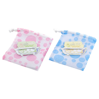 KEYTOSS 詰朵斯 去角質 清潔感 皂袋 100%尼龍 尺寸13*11CM 台灣製造 可重複使用, 款式隨機, 1個