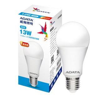 ADATA 威剛 LED高效能球泡燈 13W, 白光, 1個