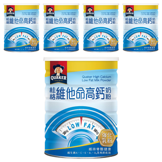 QUAKER 桂格 維他命高鈣奶粉, 825g, 5罐