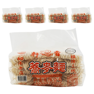 軒香 蕎麥麵, 大包裝設計 家庭必備 涼拌或湯麵皆可, 900g, 5包