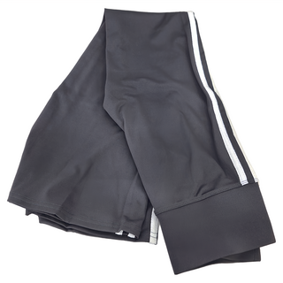 HLU138 高腰雙條紋微喇叭闊腿褲, M, 灰