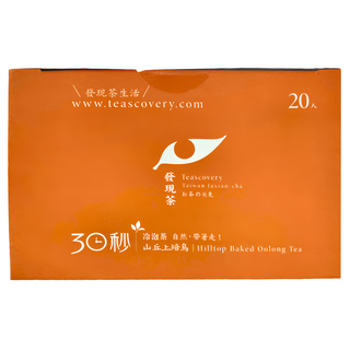 Teascovery 發現茶 冷泡 山丘上焙烏 Set 20包, 重發酵烘焙 醇厚烏龍香, 低溫萃取 順口不苦澀, 盒裝茶包設計, 3.2g, 1盒