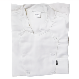 卡特屋 廚師長袖工作服 寬鬆舒適且合身, L, 白色