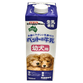 DoggyMan 多格漫 澳洲犬用牛奶 幼犬用 1L, 1個, 1000ml, 乳糖(生乳)、無脂乳清粉、水、植物油(大豆油、米糠油)、乳酸菌、多聚果糖、乳化剤(cmc)、香料、保存料(so2)、(甘味料、漂白剤)