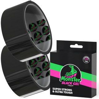 Monster Black Gel 超強力雙面膠帶, 黑色, 2捲