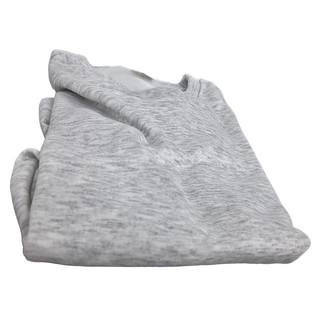 落肩情侶大學T 320G 圓領毛衣 男女同款, 均碼, 白灰