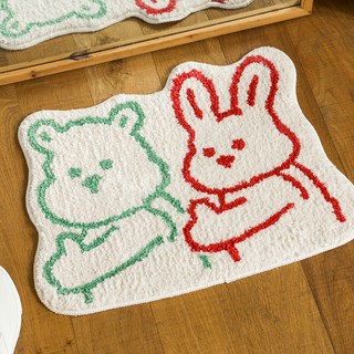 Dailylike 絨毛腳踏墊, 01 好朋友款, 1個