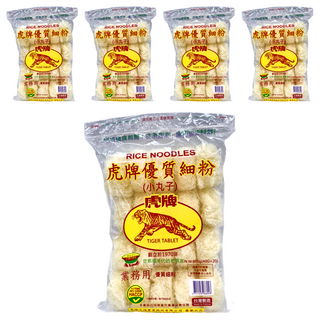 TIGER FOOD 虎牌 優質細粉 小丸子 口感軟Q 適合搭配料理或主食, 800g, 5包