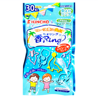 KINCHO 金鳥 台灣公司貨 造型防蚊環30個入 果香, 藍色, 1包