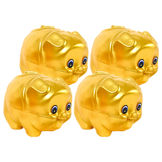 百貨King 存錢筒, 金色, 4個
