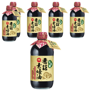 萬家香 純佳釀香菇素蠔油，100%純釀造，非基因改造黃豆, 510g, 6瓶