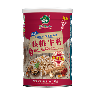 薌園 核桃牛蒡養生穀粉 450g 含膳食纖維 多種穀物, 1罐