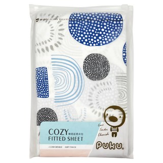 PUKU 藍色企鵝 樂眠超柔床包 棉 100% (精梳棉) 舒適 柔軟, 120*70cm, 灰藍色, 1個