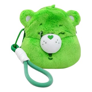 Care Bears 立體造型絨毛可提可掛收納包 綠色, 1個, 12cm