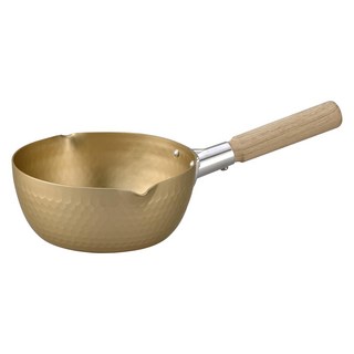 hokua 北陸 小伝具錘目紋雪平鍋, 鍋身鋁合金 18cm 金色, 1個