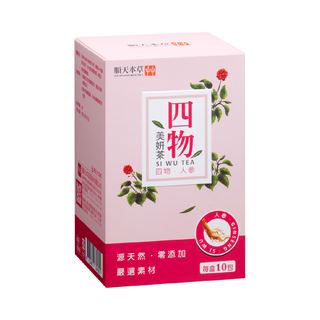 順天本草 四物美妍茶 添加人參, 5g, 10包, 1盒