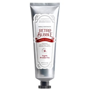 RETRO BUBBLE 全效清潔草本精品無氟牙膏, 英式早餐茶口味 100g, 1支