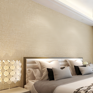 WA. WALL ART 亞麻布紋壁貼 日式防水壁紙, PVC材質, 60x100公分, 300 x 60cm, 卡其色