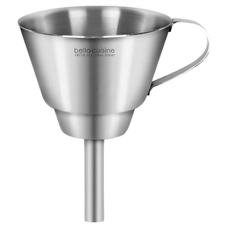 Bella Cuisine 不鏽鋼漏斗 附濾網 200毫升, 銀色, 1入