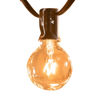 愛迪生 玻璃鎢絲 透明黃光 霧白黃光 復古燈串 總長約7.6公尺/25顆燈泡, 03, 1個