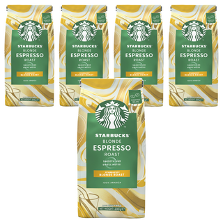 STARBUCKS 星巴克 黃金烘焙咖啡豆, 未研磨, 200g, 5包