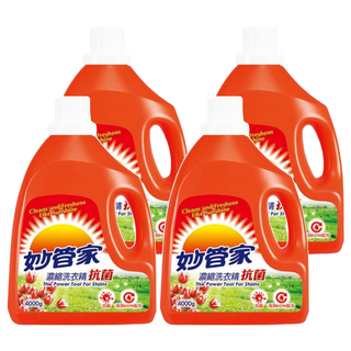 Magic Amah 妙管家 濃縮洗衣精 抗菌 無磷環保配方 不含螢光劑, 4kg, 4桶