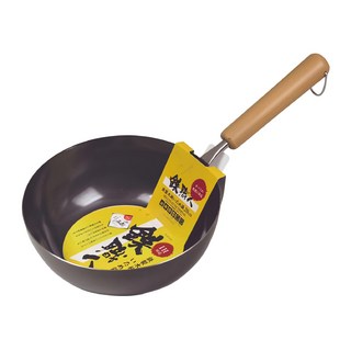 PEARL LIFE 珍珠金屬 鐵職人鐵製木柄鍋 20cm, 黑色, 1個
