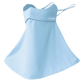 AREX SPORT 抗曬涼感纖維大面積護頸冰絲面罩 掛耳可調整 AS-3491, 天空藍, 1個