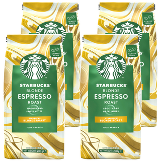 STARBUCKS 星巴克 黃金烘焙咖啡豆, 未研磨, 200g, 4包