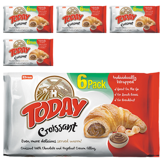 土耳其 TODAY 可頌麵包 巧克力風味 獨立包裝方便攜帶 美味點心隨時享用, 5包, 270g
