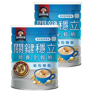 QUAKER 桂格 關鍵穩立全穀奶 核桃堅果, 600g, 2罐