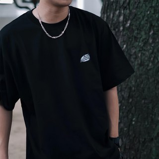 BOHRHOO 24SS 美式復古印花純棉短袖, 2XL, 黑