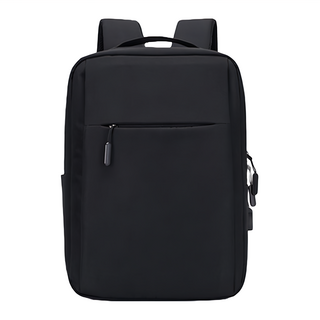 bebehome USB充電孔電腦雙肩後背包 - 滌綸, 41 x 30 x 14cm, 黑色