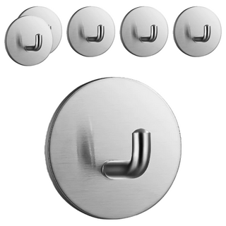 小麥購物 收納掛鉤 Y862 15g, 銀色, 6個